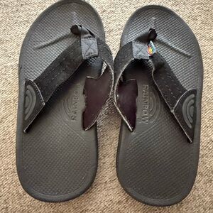 Rainbow Kids Black Sandals